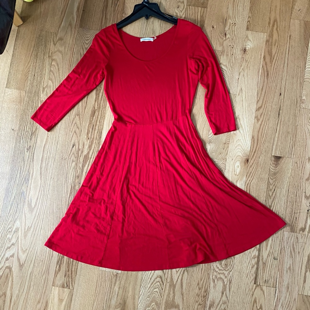 Casual red dress